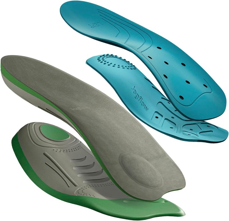 Photo 1 of jogflow 3/4 Arch Support Insoles for Women/Men, Two Paris of Shoe Inserts, Plantar Fasciitis Insoles for Foot Pain/Heel Pain/Flat Feet, Arch Support 