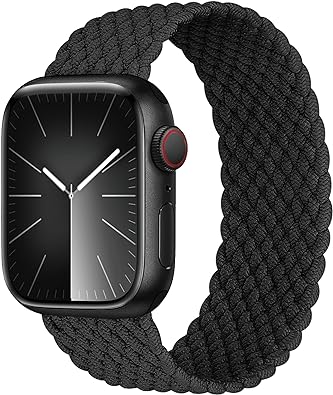 Photo 1 of Braided Solo Loop for Watch Band 40mm 41mm 38mm 44mm 45mm 42mm Men/Women,Stretchy Nylon Sport wristband Strap for iWatch Bands