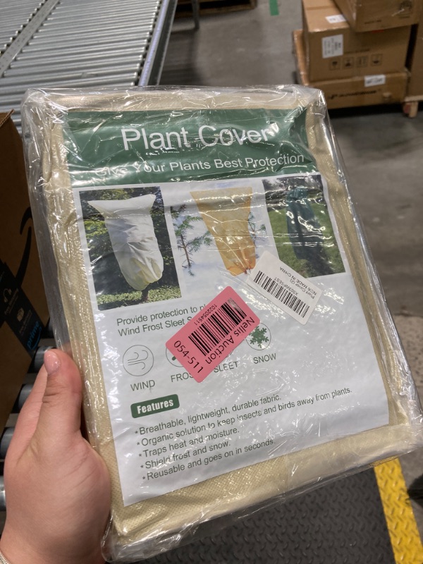 Photo 2 of TCBWFY 40X32inch Plant Covers Freeze Protection,2 Pack Plant Covers for Winter,2.82oz/yd² Thickened Frost Cloths for Outdoor Plants with Drawstring,Plant Blanket Prevent from Wind,Pest,Animal 40“Hx32"W-2PCS-2.82oz/yd²