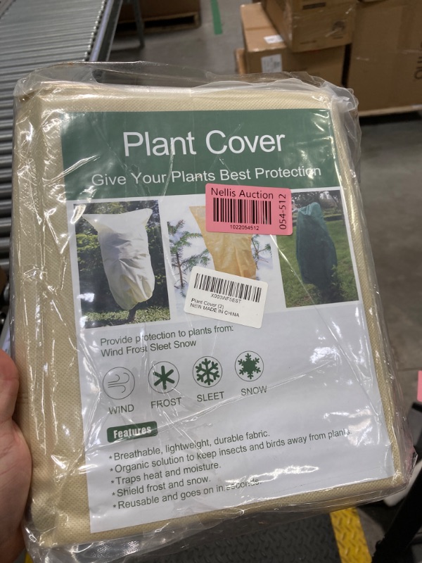 Photo 2 of TCBWFY 40X32inch Plant Covers Freeze Protection,2 Pack Plant Covers for Winter,2.82oz/yd² Thickened Frost Cloths for Outdoor Plants with Drawstring,Plant Blanket Prevent from Wind,Pest,Animal 40“Hx32"W-2PCS-2.82oz/yd²