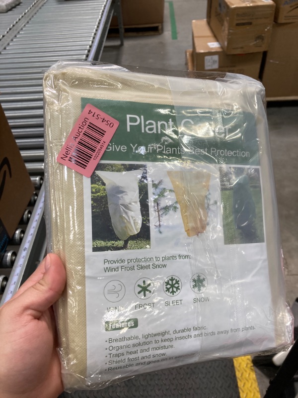 Photo 2 of TCBWFY 40X32inch Plant Covers Freeze Protection,2 Pack Plant Covers for Winter,2.82oz/yd² Thickened Frost Cloths for Outdoor Plants with Drawstring,Plant Blanket Prevent from Wind,Pest,Animal 40“Hx32"W-2PCS-2.82oz/yd²