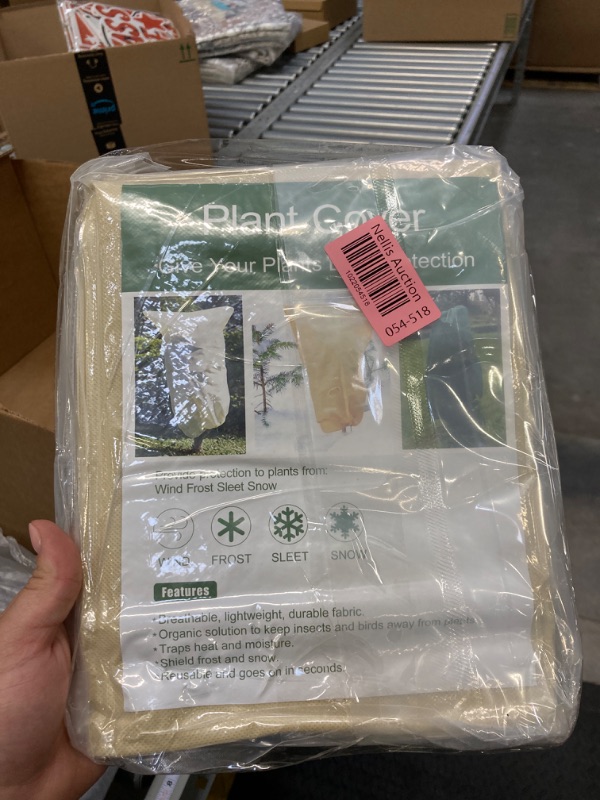 Photo 2 of TCBWFY 40X32inch Plant Covers Freeze Protection,2 Pack Plant Covers for Winter,2.82oz/yd² Thickened Frost Cloths for Outdoor Plants with Drawstring,Plant Blanket Prevent from Wind,Pest,Animal 40“Hx32"W-2PCS-2.82oz/yd²