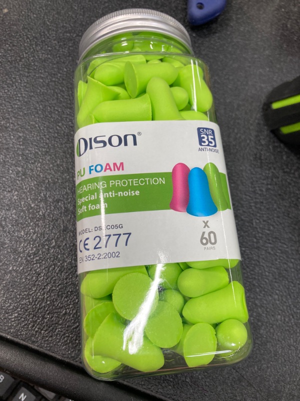 Photo 2 of 60Pair Ultra Soft Foam Earplugs, 35dB Ear Plugs for Sleeping Noise Cancelling, Earplugs Sound Blocking Sleeping, Foam Ear Plugs for Shooting, Travel