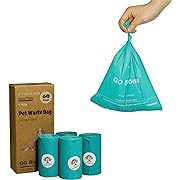 Photo 1 of Poop Bags | 4 Rolls/60 Count, Cornstarch Based | Extra Thicker, Leak Proof, Unscented | ASTM D6400 BPI Certified ? Green? Green-60Count