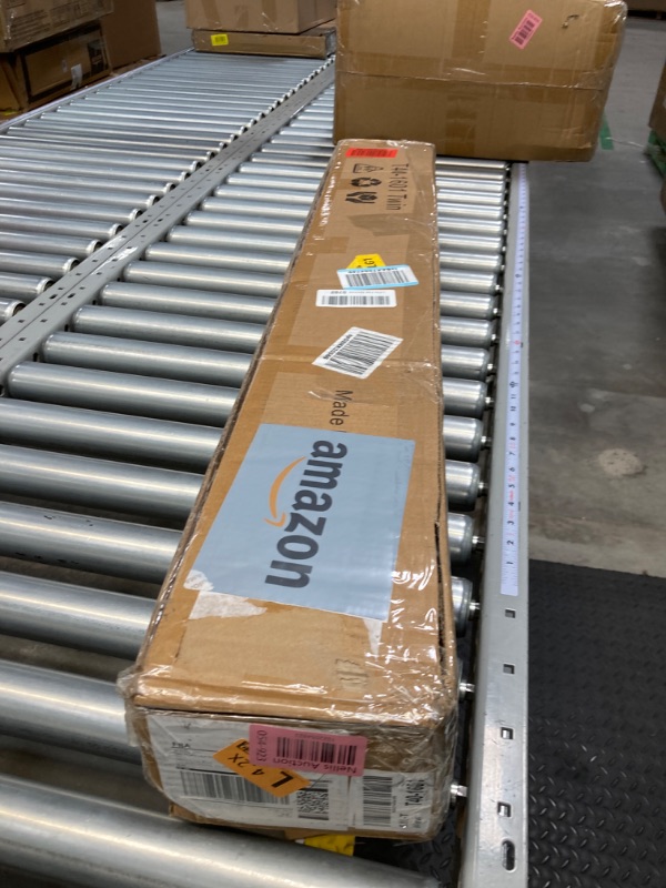 Photo 1 of 16 Inch Twin Bed Frames No Box Spring Need, Metal Platform Bed Frame Twin Size Heavy Duty Mattress Foundation with 14 Inch Storage, Eassy Assembly 2,500 lbs Steel Slats Support, Black
