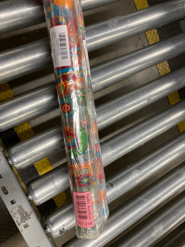 Photo 2 of 2 Pack - Skyygemm Mexican Fiesta Cellophane Wrap Roll 100 ft x 16 Inch Mexican Independence Day Wrapping Paper 2.5 Mil Thick Cinco De Mayo Clear Wrap for Mexico Theme Party Basket Goodie Flower Craft Supplies