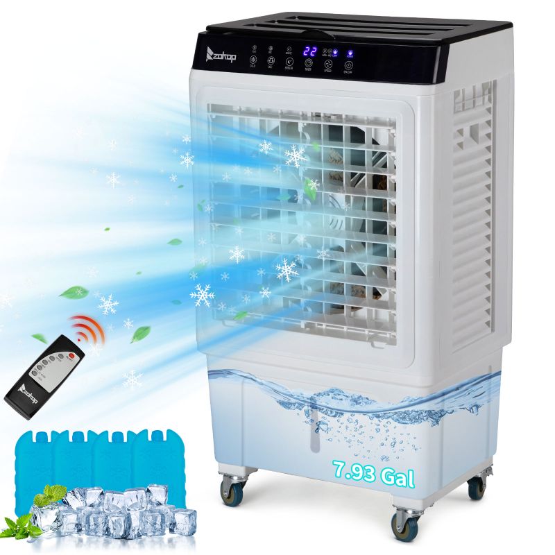 Photo 1 of ***(FACTORY SEALED)***
Ktaxon 30L Portable Evaporative Air Cooler AC Fan Indoor/Outdoor 2940CFM Water Cooler Air Filter For Commercial Patio Office Shop