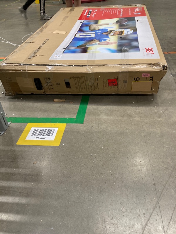Photo 1 of TCL 98-Inch Q65 QLED 4K UHD Smart TV with Google TV (98Q651G, 2024 Model) Dolby Vision, Dolby Atmos, HDR Pro+, Game Accelerator Enhanced Gaming, Voice Remote, Works with Alexa, Streaming Television.   ***Broken screen, only parts***.