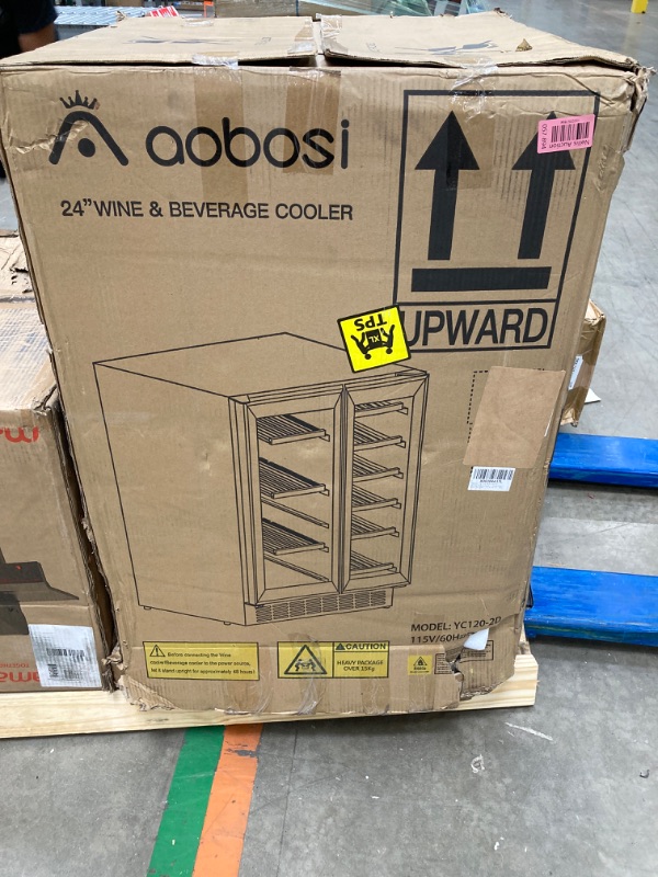 Photo 1 of ***(FACTORY SEALED)***
Wine and Beverage Refrigerator Black, 24 Inch Beverage Cooler Under Counter Dual Zone with Glass Door&Lock, 18 Bottles and 68 Cans Large Capacity for Beer Soda Drink, Built-In or Freestanding Fridge