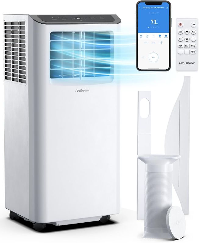 Photo 1 of  ***(FACTORY SEALED)***
Pro Breeze 4 in 1 Portable Air Conditioner for Room 10000 BTU 450SqFt Air Conditioning Unit, Smart Air Conditioner with Fan, Dehumidifier, Night, Timer, Window Venting Kit, Wifi Portable AC Unit