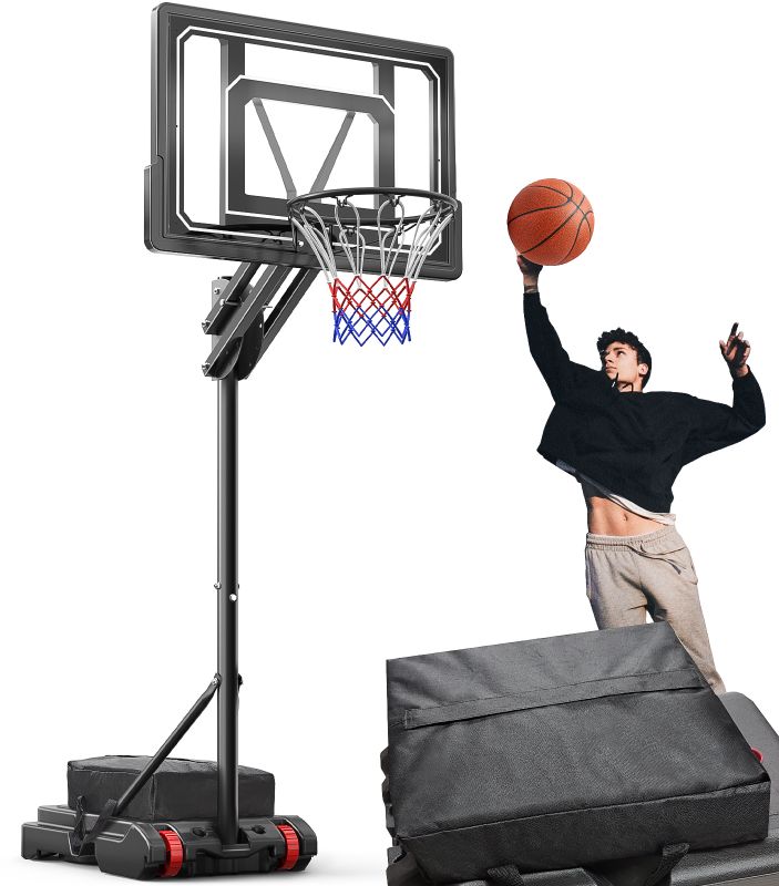 Photo 1 of ***(FACTORY SEALED)***
VIRNAZ 33 in. Portable Basketball Hoop & Goal System for Outdoor Indoor Court 5.5 - 9.5 ft. Easy Height Adjustable with Weight Bag