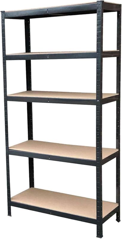 Photo 1 of 5-Tier Heavy Duty Metal Shelving, 70" x 35" x 16" Racking Storage Unit, Black (386LB Capacity Per Shelf), 1929LB Total Capacity Garage Shed Storage Shelving Units, 3 Year Warranty