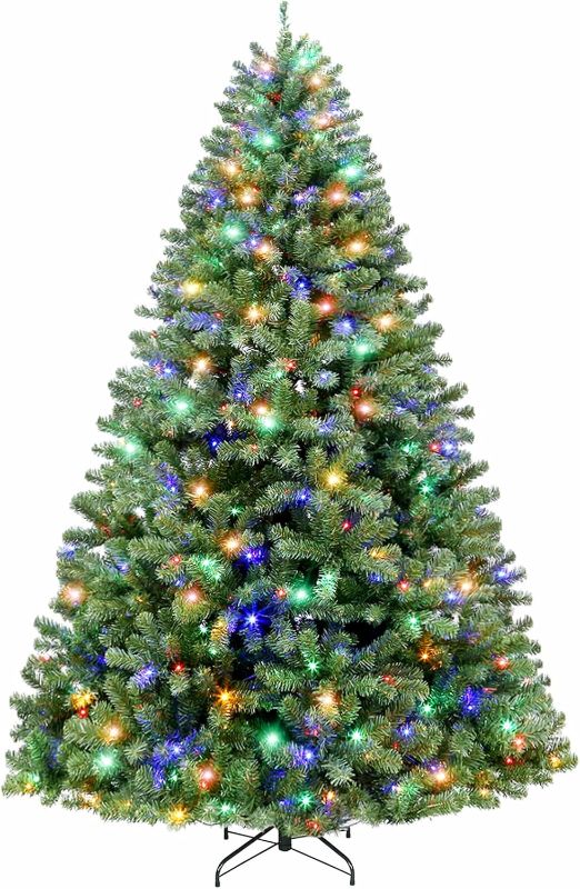 Photo 1 of Hykolity 6.5 ft Christmas Tree, Artificial Christmas Tree Hinged Branches,