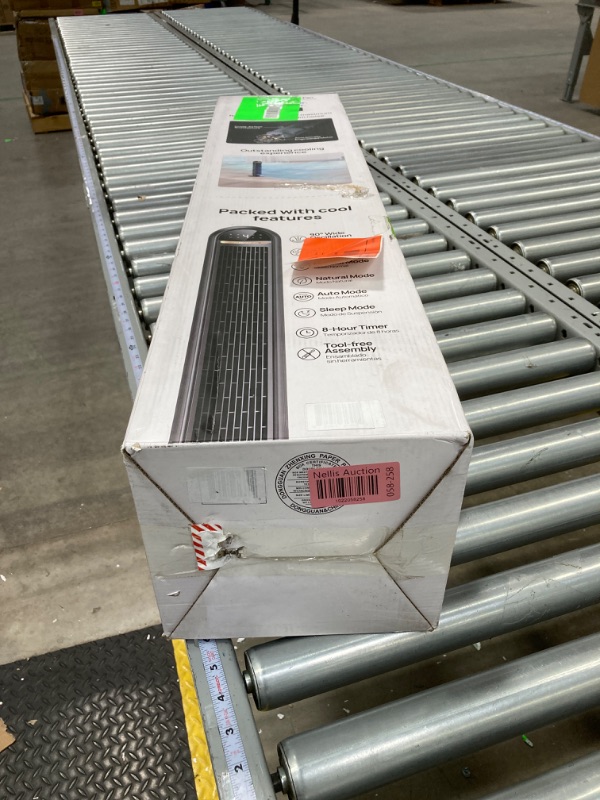 Photo 1 of Dreo Tower Fan for Bedroom, 25ft/s Velocity Quiet Floor Fan, 90° Oscillating Fans for Indoors with 4 Speeds, 4 Modes, 8H Timer, Standing Fans, Bladeless Fan, Black, Nomad One (DR-HTF007)