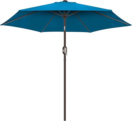 Photo 1 of 7.5Ft/9Ft Patio Umbrella, UV Protect Pool Umbrella with Heavy Duty Pole, Outdoor Umbrella with Push Botton.