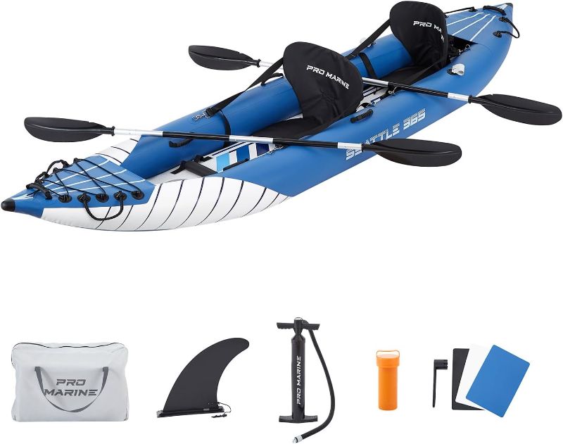 Photo 1 of Inflatable  Sunlite Sports Oar Included, Blow up Touring Kayak Set,with Adjustable Seat and Pump,Lightweight and Portable, and Bag