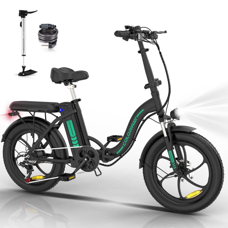 Photo 1 of ***(FACTORY SEALED)***
COLORWAY 20x3.0 Fat Tire Electric Bike, Black - Aluminum Alloy Body