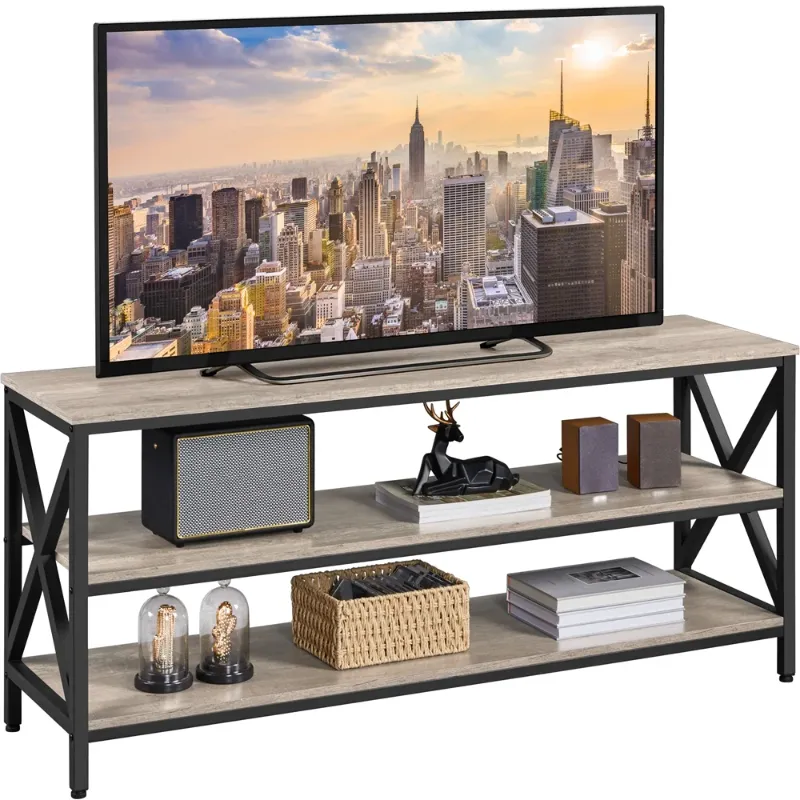 Photo 1 of ***(EXAMPLE PF SIMILAR ITEM)***
Yaheetech TV Stand for 65 Inch TV, 55 Inch Entertainment Center with 3 Tier Storage Shelves & Sturdy Metal Frame, Industrial TV Console for Living Room, Taupe Wood