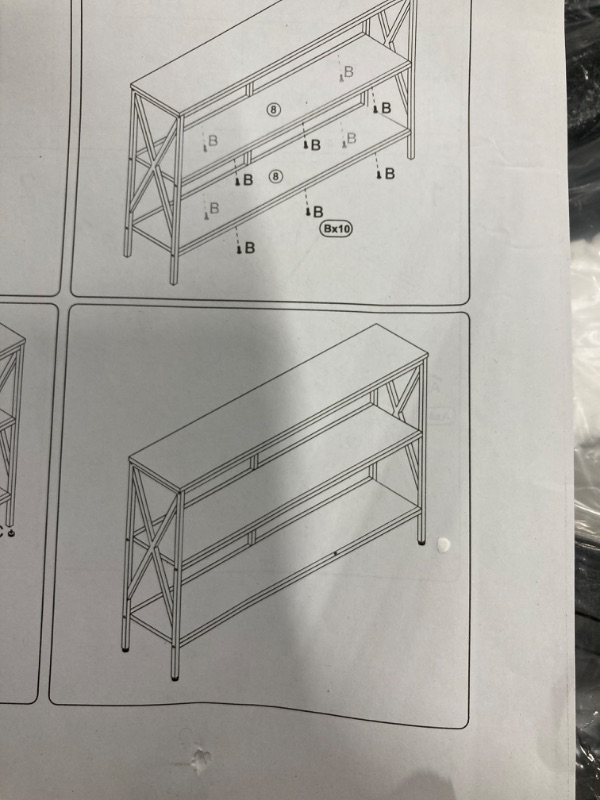 Photo 3 of ***(EXAMPLE PF SIMILAR ITEM)***
Yaheetech TV Stand for 65 Inch TV, 55 Inch Entertainment Center with 3 Tier Storage Shelves & Sturdy Metal Frame, Industrial TV Console for Living Room, Taupe Wood