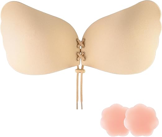 Photo 1 of Muryobao Strapless Bra Self Adhesive Backless Bras Silicone Push up Bra for Women Wedding Dres