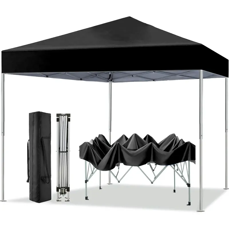 Photo 1 of ***TWO LEGS BROKEN. WON'T STAND UP PARTS ONLY***Outdoor Pop up Canopy Tent Camping Sun Shelter-Series Party Tent (Black)