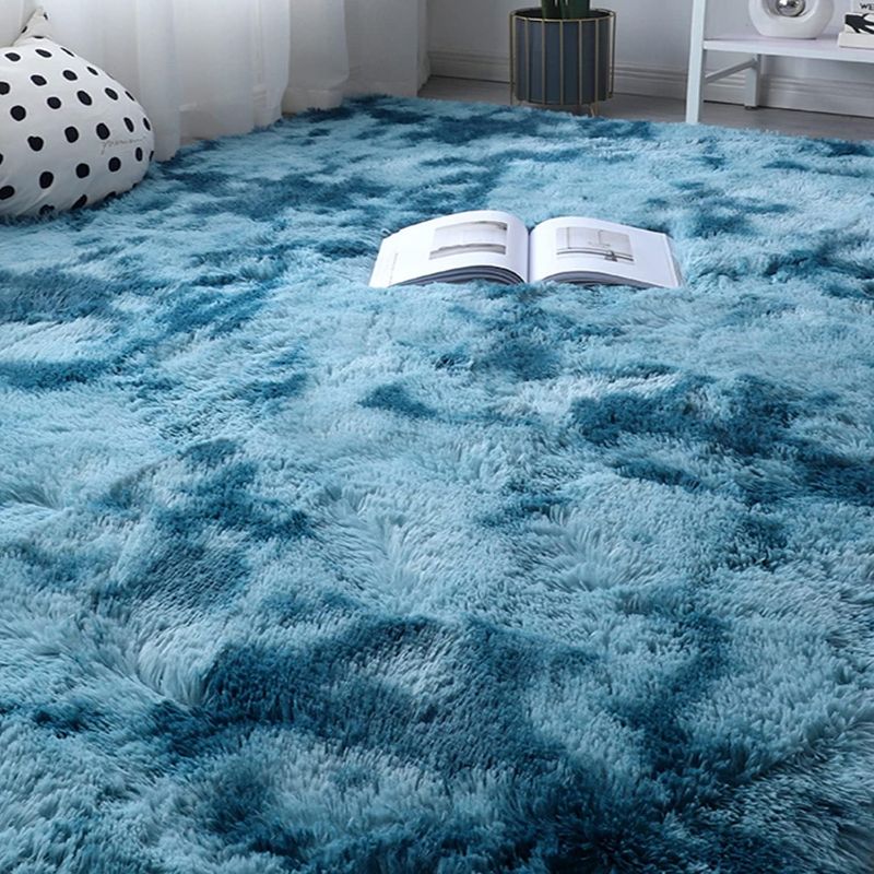 Photo 1 of Blue Modern Home Decorate Area Rugs for Living Room Bedroom Rug Bathroom Fluffy Indoor Carpet 2x3 Feet