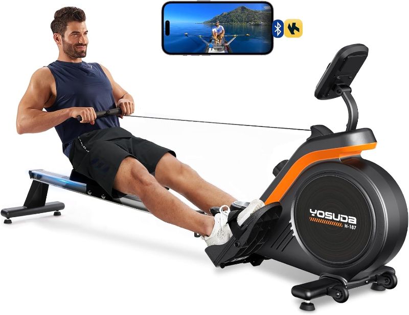 Photo 1 of ***(FACTORY SEALED)***
YOSUDA Magnetic/Water Rowing Machine 350 LB Weight Capacity - Foldable Rower for Home Use with Bluetooth, App Supported, Tablet Holder and Comfortable Seat Cushion