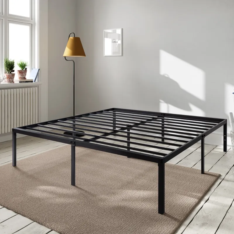 Photo 1 of ***(FACTORY SEALD)***
Amolife Heavy Duty King Size Metal Platform Bed Frame with 16.5'' Large Under Bed Storage Space, Black