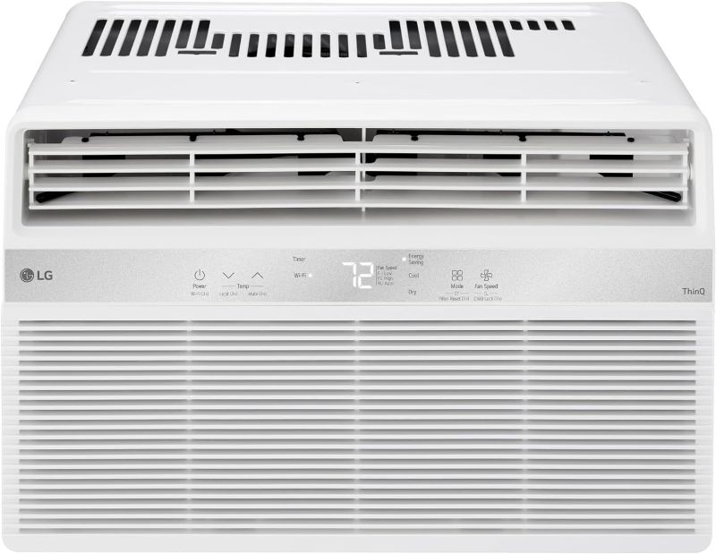 Photo 1 of LG LW8024RSMX Window Conditioner, Wi-Fi Enabled w/Remote, 350 Sq.Ft, 4-Way Air Deflection, 3 Cooling and Fan Speeds, 115V, 8,000 BTU, White