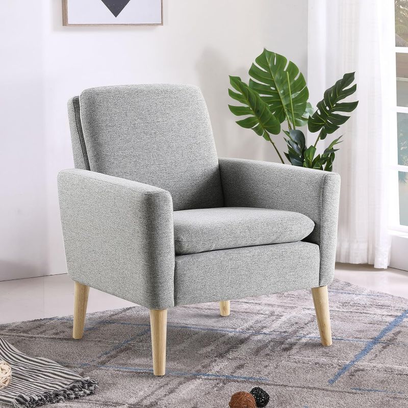 Photo 1 of ****(PHOTOT SIMILAR TO ITEM)***

Century Modern Accent Chair Fabric Upholstered Comfy Reading Arm Chair for Bedroom, Living Room Stuffed Seat Single Sofa Chair