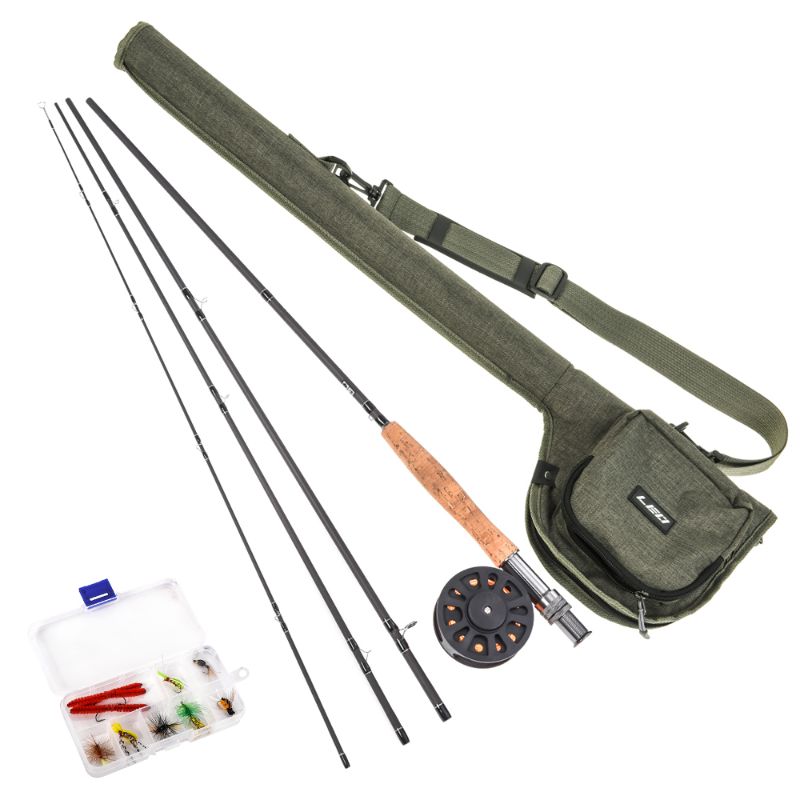 Photo 1 of ***DAMAGED ITEM INSIDE, BAG ONLY****LEO 9' Fly Fishing Rod and Reel Combo with Carry Bag 10 Flies Complete Starter