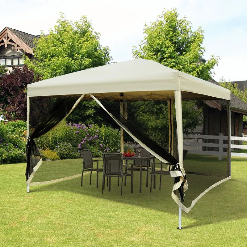 Photo 1 of ***(FACTORY SEALED)***
Outsunny 210D Oxford 10' x 10' Pop Up Canopy Tent with Netting,