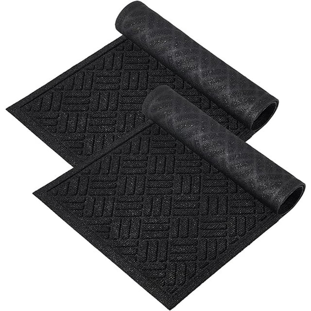 Photo 1 of 2pack 35x23.5in Door Mat - Indoor and Outdoor Welcome Mat, Absorbent and Drain Away Water Heavy Duty Entryway Doormat for Front Back Doors, Laundry Rooms, Mudrooms, The Garage and More