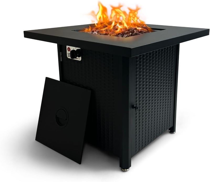 Photo 1 of ***(UNKNOWN IF MISSING PARTS)***
GasOne Propane Fire Pit – 28-inch Large Tabletop Fire Pit for Outdoor Use – 52,750 BTU Gas Fire Pit with Lava Rocks and Fire Pit Cover Lid – Stainless Steel Burner Head for Warmth and Ambiance - Black