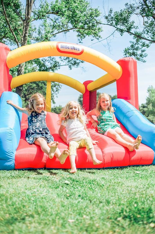 Photo 1 of ***(PHOTO SIMILAR TO ITEM)***
Little Tikes Jump 'n Slide Inflatable Bouncer Includes Heavy Duty Blower With GFCI, Stakes, Repair Patches, And Storage Bag, for Kids Ages 3-8 Years