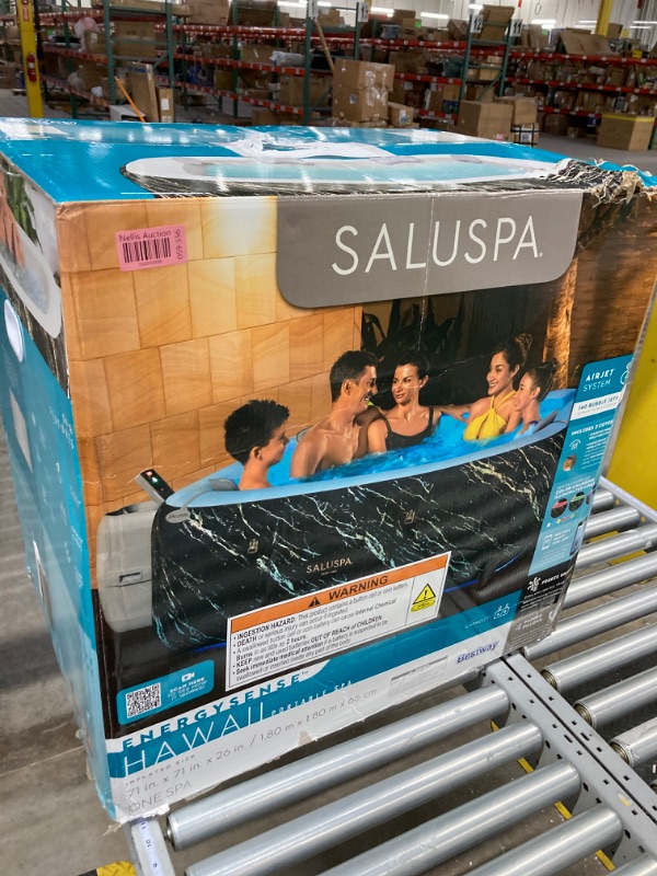 Photo 2 of ***(FACTORY SEALED)***
Bestway SaluSpa Hawaii EnergySense Smart Luxe AirJet Inflatable Hot Tub Spa (71" x 71" x 26") | Features LED Lights and App-Control | Fits Up to 4-6 Persons