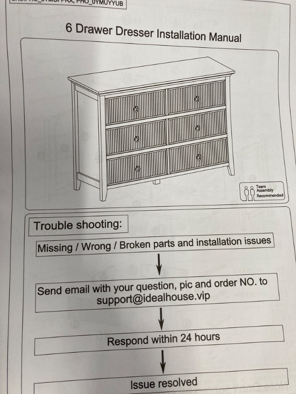 Photo 1 of ***(PHOTO SIMILAR TO ITEM)***
6 Drawer Dresser for Bedroom, Large Double Dresser with Wide Drawers, Modern Chest of Drawers,Storage Organizer Dresser,Nursery Dresser,for Living Room, Hallway, Bedroom, Kids Bedroom