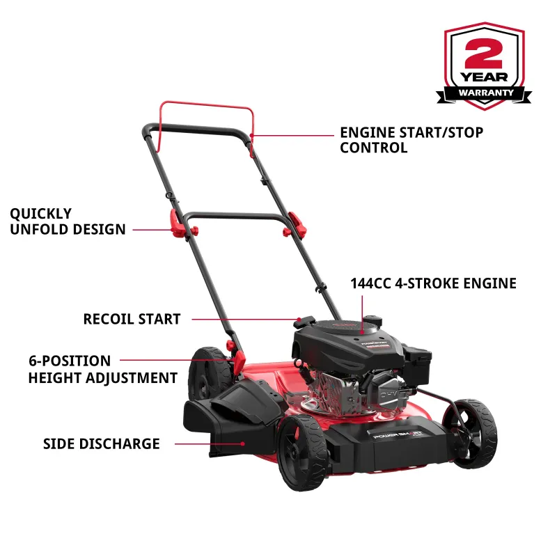 Photo 1 of ***see notes***PowerSmart Gas Lawn Mower, 21 inches 144cc 2-in-1 Walk-Behind , Side Discharge Push Lawn Mower