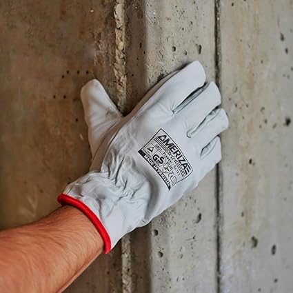 Photo 1 of Full Grain Leather Freezer Gloves (5 Pairs), Breathable Knit Wrist, Comfortable, CE Cat. I, EN 388