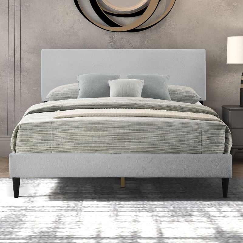 Photo 1 of **BED COLOR DARK GREY** Queen dark gray platform bed