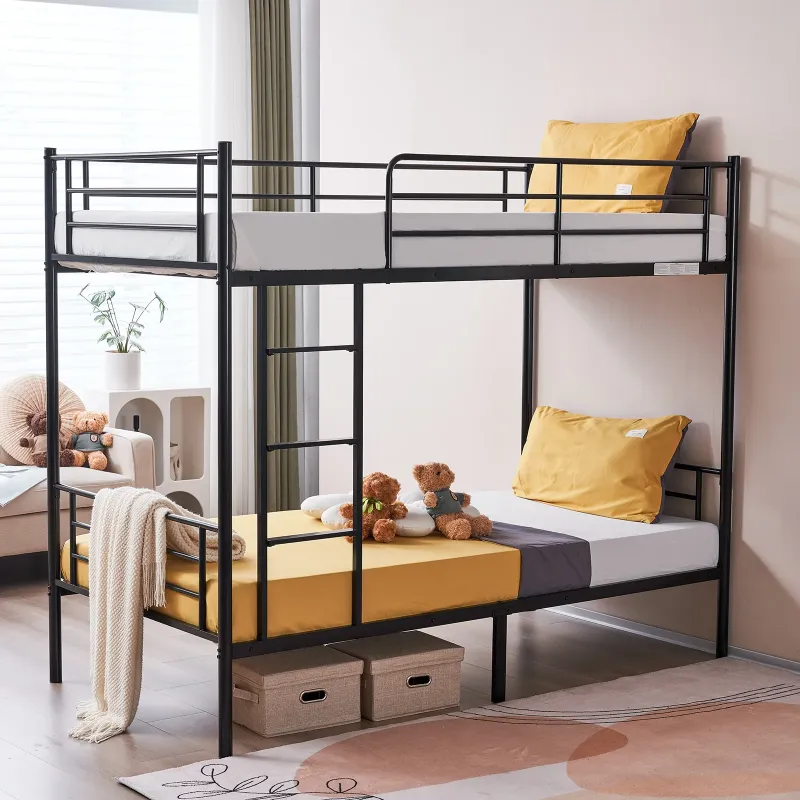 Photo 1 of ***SEE NOTES***Zimtown Twin over Twin Steel Bunk Beds Frame, 78" x 42" x 65" with Ladder Bedroom Dorm Room for Kids Adult Children