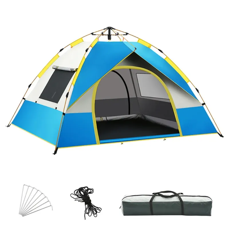 Photo 1 of  2/3/4 Person Camping Tent , Easy Setup Outdoor Tents Water Resistant Ultraviolet Protecting Lightweight Portable for Family Backpacking Camping Hiking Traveling