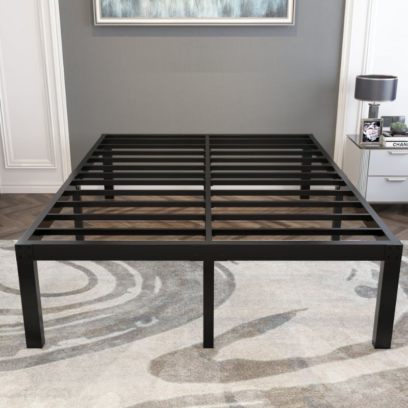 Photo 1 of 18" 4000lbs Heavy Duty Platform Metal Bed Frame, Queen