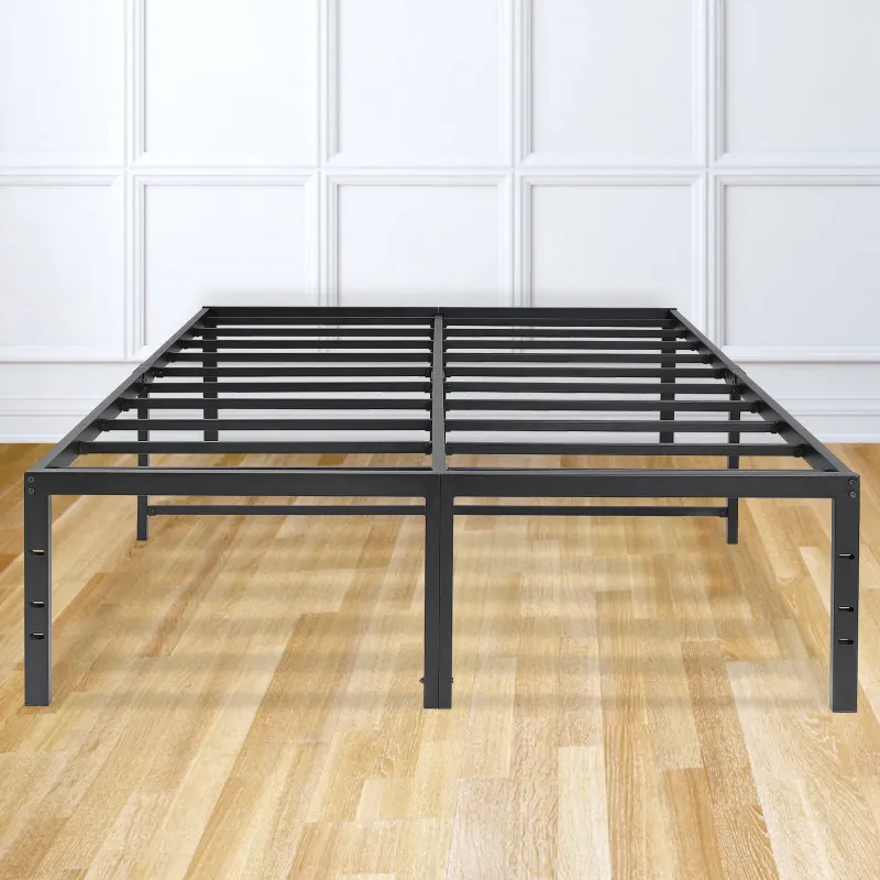 Photo 1 of  King Size Bed Frame 18 inch Heavy Duty King Metal Bed Frame with Under-Bed Storage No Box Spring Needed Anti Slip Support Mattress Foundation, Black