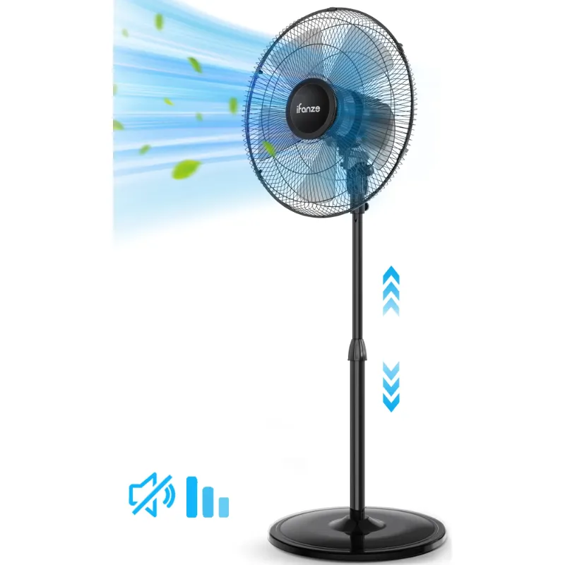 Photo 1 of **see notes *** 16" Oscillating Pedestal Fan, 3-Speeds Stand up Fan with Adjustable Height and Tilt, Less Noise Cooling Fan for Bedroom Home Office, Black