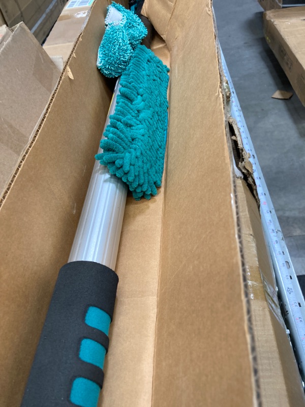 Photo 2 of 30Ft Window Squeegee with Extension Pole, Window Cleaner Tool with 5-Stage Telescoping Pole, Window Cleaning Kit with Rotatable Head - Reach 30Ft & Microfibre Cloths. 24FT POLE