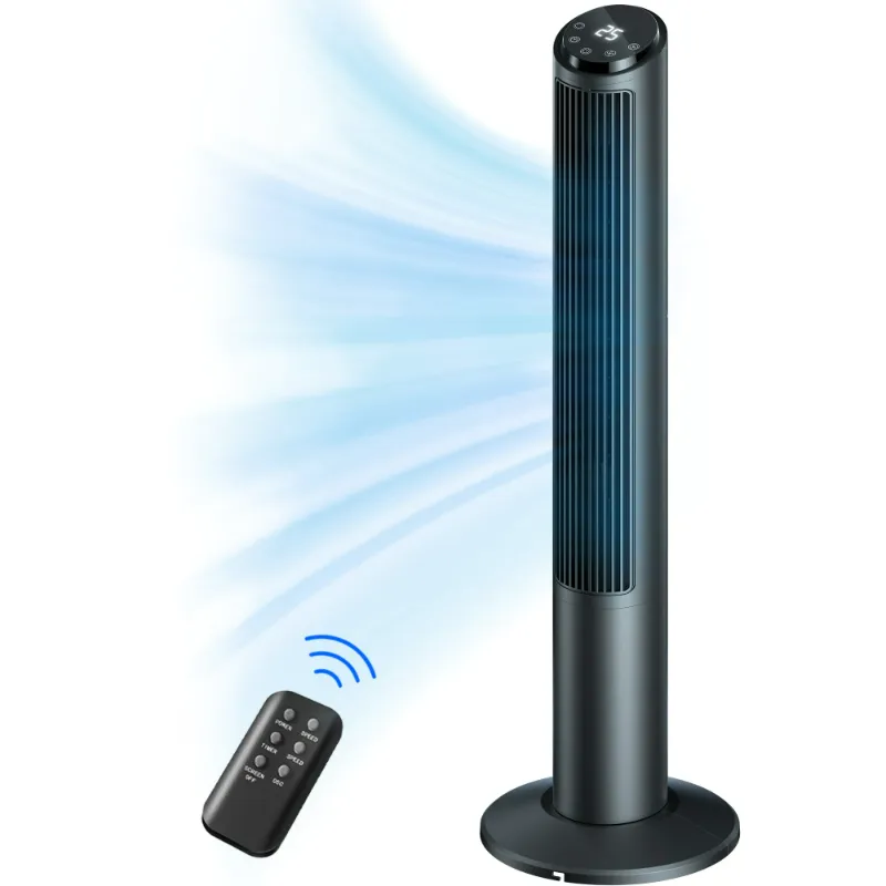 Photo 1 of  Tower Fan, 40" Oscillating Bladeless Fan, LED Display, 3 Speeds, 2 Modes Quiet Fan for Room