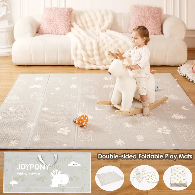 Photo 1 of  Baby Play Mat 79" X 71", Extra Large Foldable Play Mats for Babies and Toddlers with Travel Bag