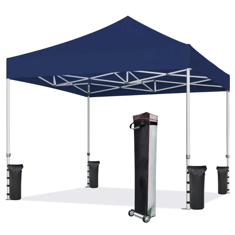 Photo 1 of  Canopy 10' x 10' Dark Blue Pop-up Canopy and 56lbs Instant Outdoor Canopy