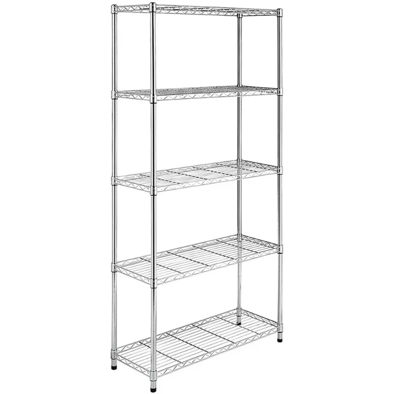 Photo 1 of 29''L x 13''W x 59''H Wire Shelving, Adjustable 5-Shelf Metal Garage Storage Rack Organizer for Kitchen Living Room, Chrome